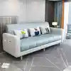 Modern Dual-Use Fabric Latex Sofa Bed Small House Foldable Three-Person Living Room Furniture for Simple Modern House