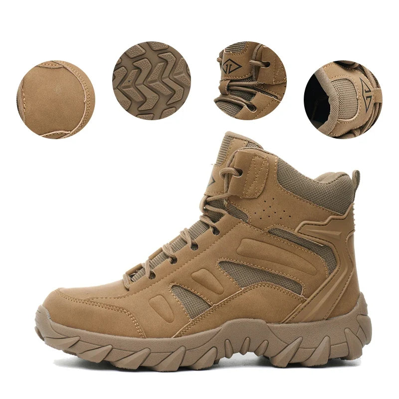 Men's Steel Toe Safety Shoes, Microfiber Upper Rubber Sole, Anti-slip Wear-resistant Breathable Working Shoes for Men