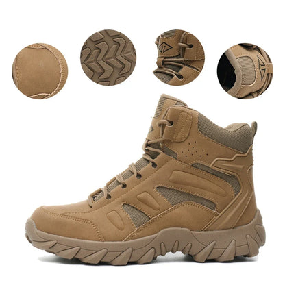 Men's Steel Toe Safety Shoes, Microfiber Upper Rubber Sole, Anti-slip Wear-resistant Breathable Working Shoes for Men