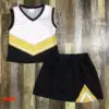 Sleeveless Girls Clothing Set Durable Cotton Fabric Comfortable Breathable Nice Color Cheer Uniforms for Children