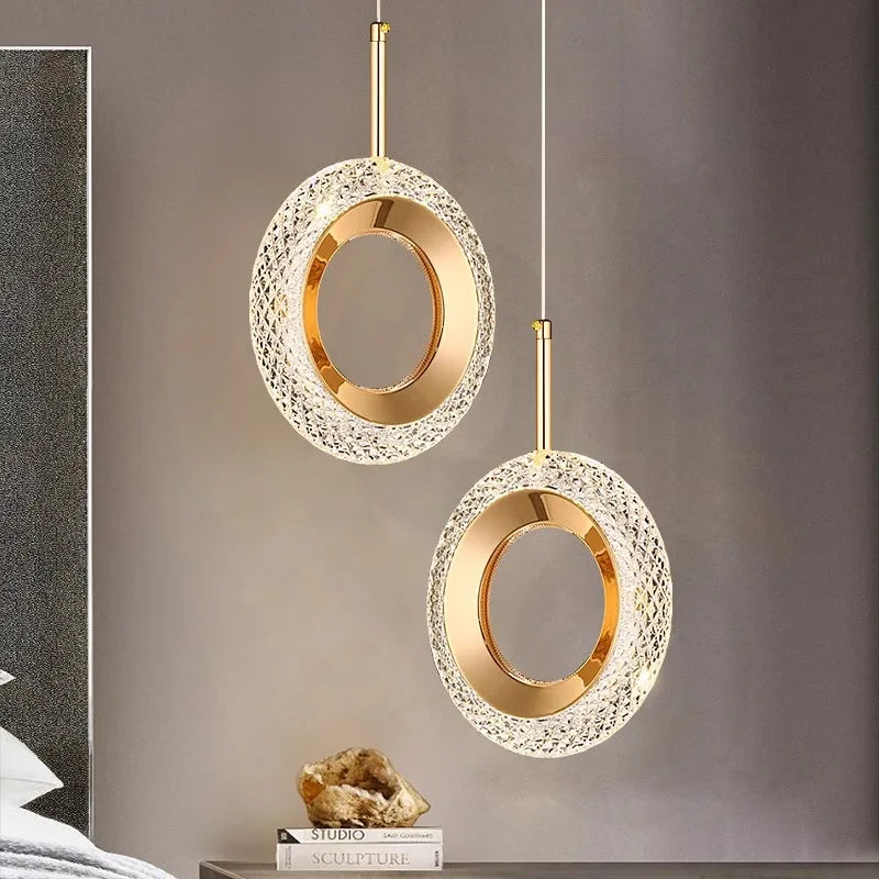 Modern Simple Nordic Chandeliers Luxury Iron Pendant Ceiling Light for Livingroom Bedroom Bedside Pendant Light
