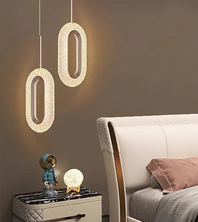 Modern Simple Nordic Chandeliers Luxury Iron Pendant Ceiling Light for Livingroom Bedroom Bedside Pendant Light