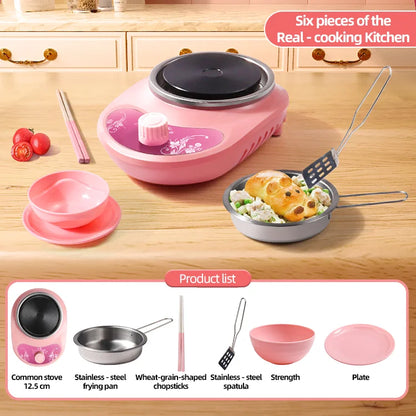 Children Cook Role Play Play House Toy Mini Real Potable Kitchen Appliance Kitchen Toy Set Play Toy Gifts for Children