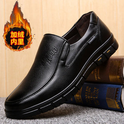 2027 NEW KJ PU Out Sole Black Brown Men's Dress Shoes Genuine Cow Leather Oxford Business Casual Shoes for Men
