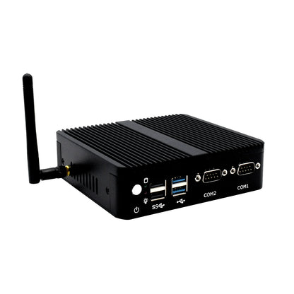 Hystou OEM Industrial Mini PC Fanless VGA HD Dual 2 LAN Ce-Celeron J4125 J6412 8G DDR4 RAM 128G SSD Used
