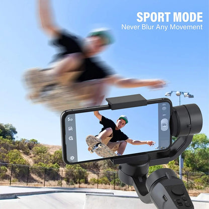 360 Rotation Auto Face Object Tracking Selfie Stick  Phone Holder Handheld 3 Axis Gimbal Stabilizer