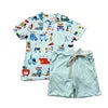 DH ODM Kids Bamboo Casual Shorts Set Little Boys Wholesale Children Clothes Toddler Clothing Baby Bamboo Outdoor Set