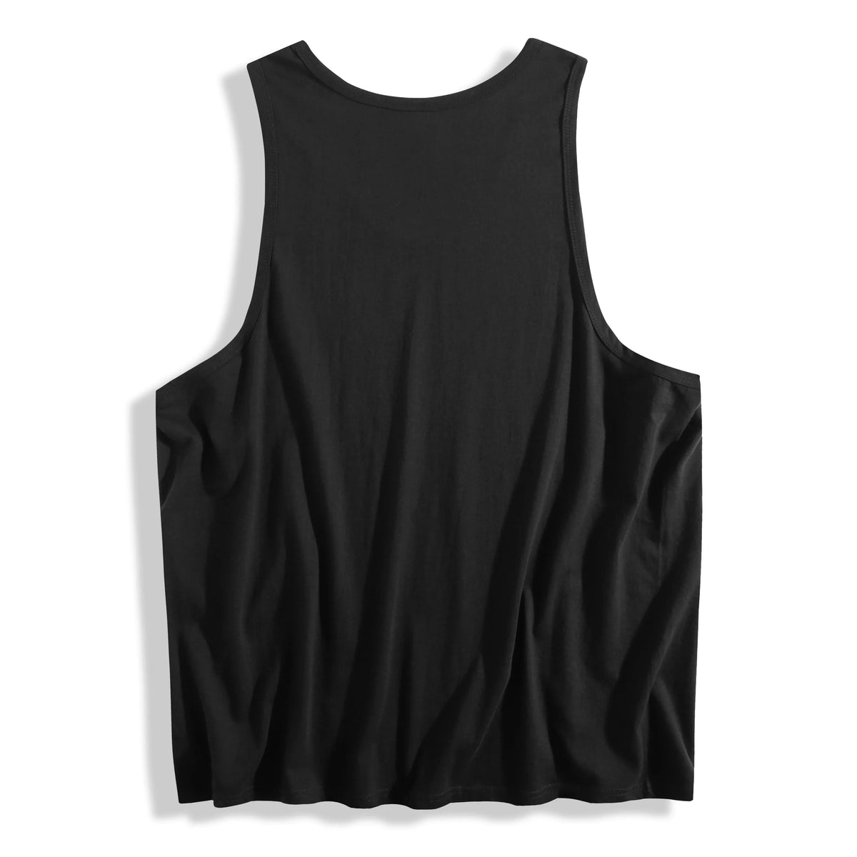 Free Shipping Men's Tank Top 100% Cotton Gym Workout Vest Streetwear Muscle Fit 180gsm Solid Fitness Sleeveless Top for Men