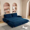 3-in-1 Convertible Reclining Foldable Modern Sleeper Sofa Multi-Functional Velvet Loveseat Bed