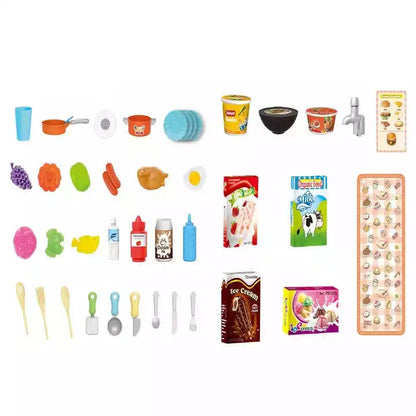 2024 New Arrival 42pcs Girl Role Pretend Play Preschool Spray Miniature Real Cooking Set Kitchen Toys for Kids Children