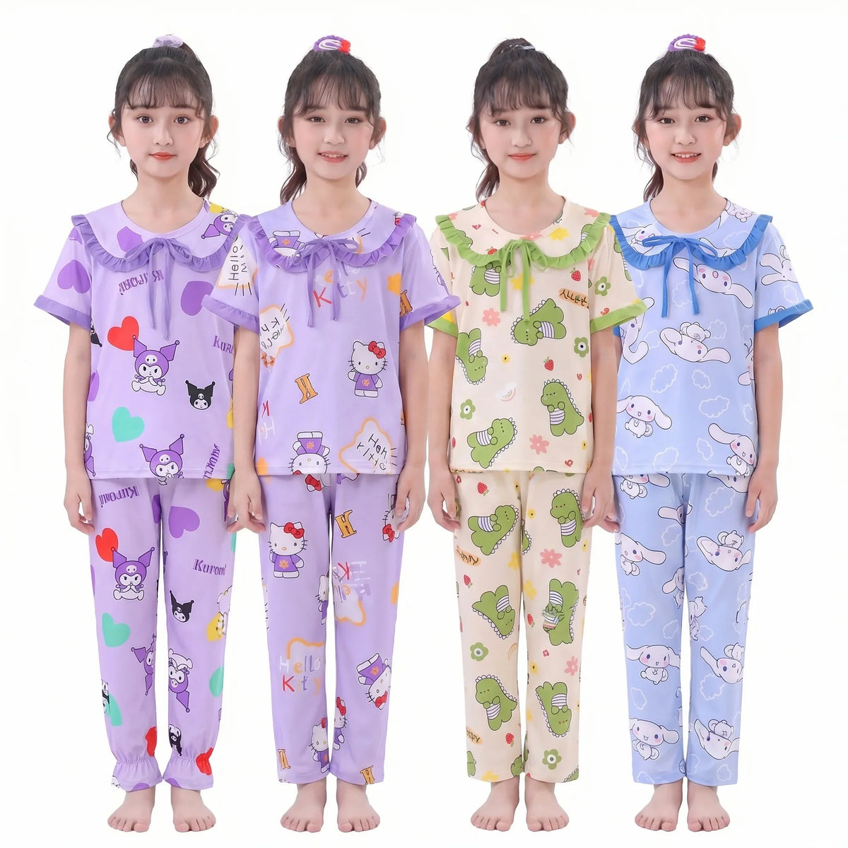 New Children Wholesale 0-6 Years Old Short Sleeve Shorts Kids Pyjamas 100% Cotton Boys and Girls Baby Pajamas