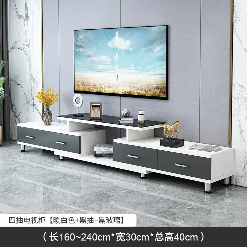 TV Cabinet Modern Minimalist Coffee Table TV Stands Combination Living Room Household Small Unit Set TV Table Wooden