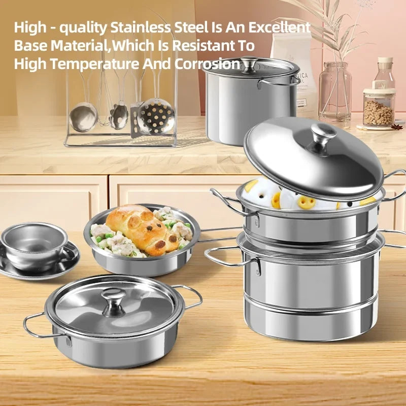 Children Cook Role Play Play House Toy Mini Real Potable Kitchen Appliance Kitchen Toy Set Play Toy Gifts for Children