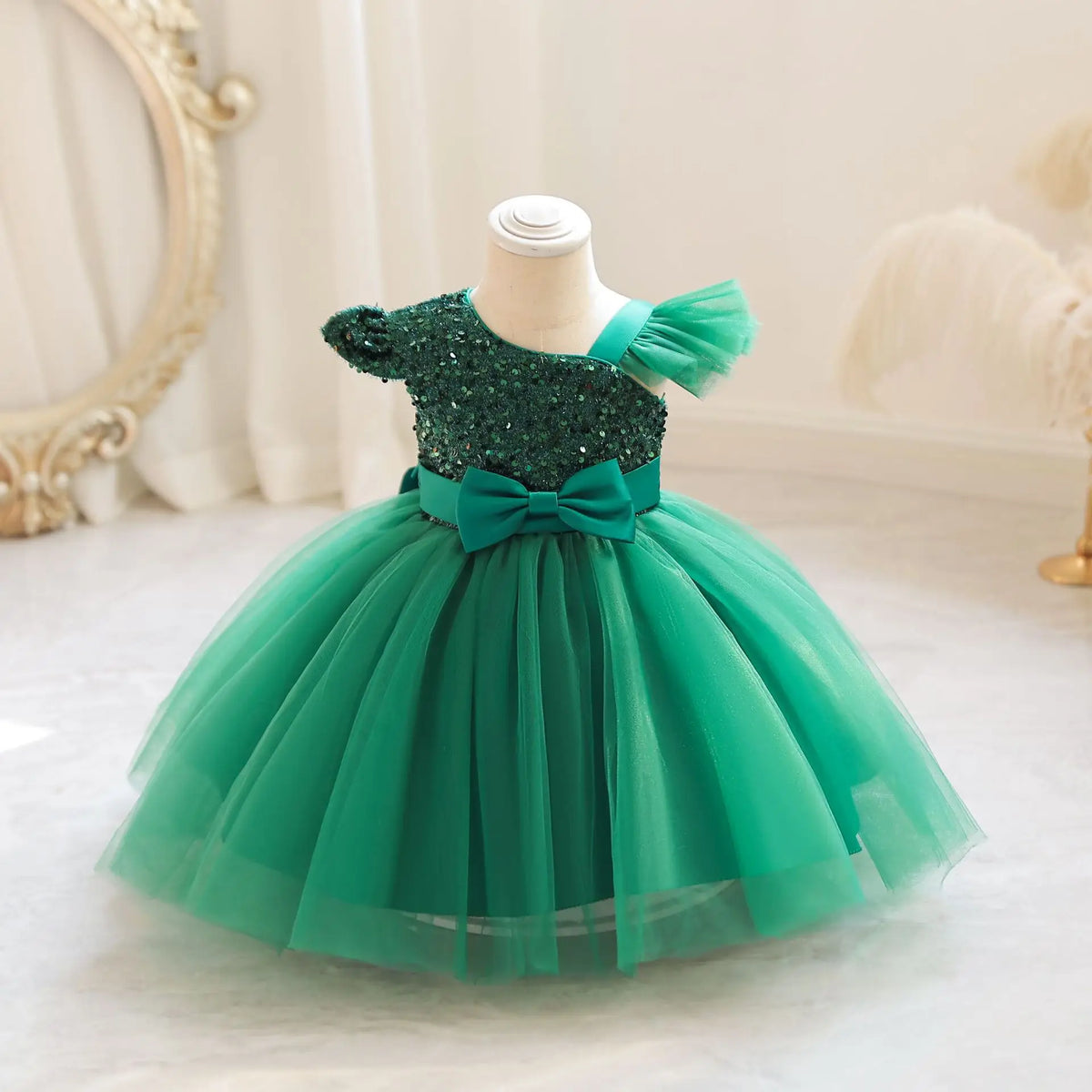 TPY0 Latest Satin Bow Formal Evening Dress Casual Spring Party Princess Gown Children Flower Girls Kids Wedding Dresses