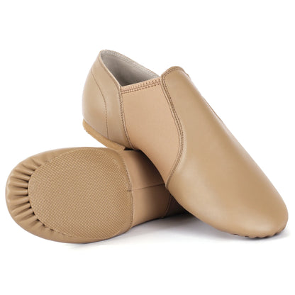 US EU AU in Stock Professional Split Sole Jazz Shoes With Elastic Tan Jazz Shoes Dance for Women and Men