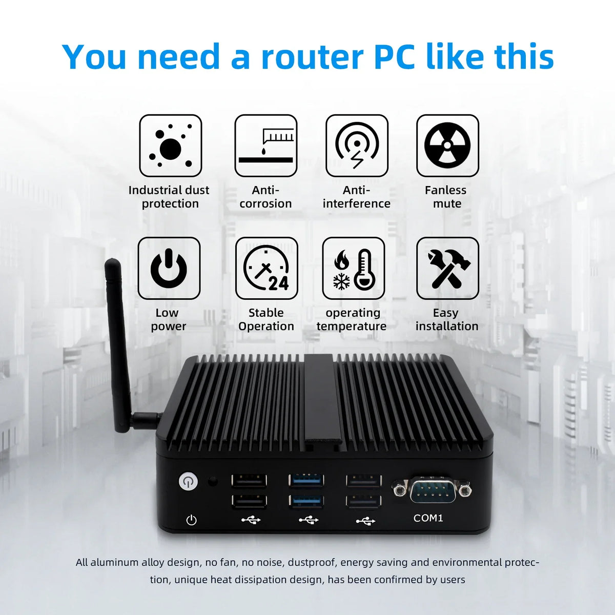 Hystou OEM Industrial Mini PC Fanless VGA HD Dual 2 LAN Ce-Celeron J4125 J6412 8G DDR4 RAM 128G SSD Used