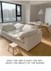 Cream Wind Cloud Sofa Set Modern Household Fabric Compressed Sofa Set 7 Seater Compression Sofa