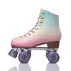 2025 Hotsale Two-Row Glitter Flashing Roller Quad Skates Unisex Wheel Skating Shoes for Woman and Man