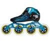 Professional Carbon Fiber Speed Skating Shoes for Boys 4-Wheel 100mm/90mm Roller Inline Skates with Aluminum Chassis PU Material