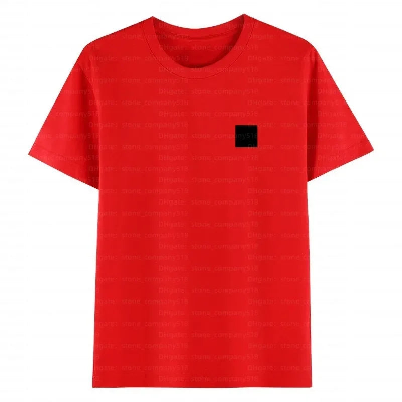 T-Shirts Summer Men and Women Short Sleeve Embroidery Badge Shirts Men's TShirts Clothes Top