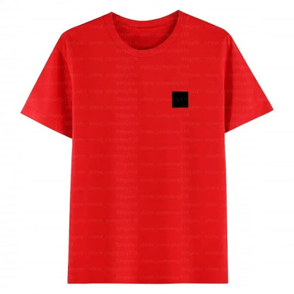 T-Shirts Summer Men and Women Short Sleeve Embroidery Badge Shirts Men's TShirts Clothes Top