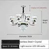 Modern Classic Luxury Villa Banquet Crystal Chandelier Pendant Lamp Chandeliers for Livingroom Dining Adjustable Height