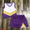 Sleeveless Girls Clothing Set Durable Cotton Fabric Comfortable Breathable Nice Color Cheer Uniforms for Children