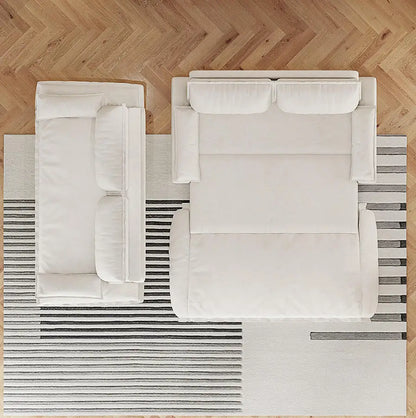 3-in-1 Convertible Reclining Foldable Modern Sleeper Sofa Multi-Functional Velvet Loveseat Bed