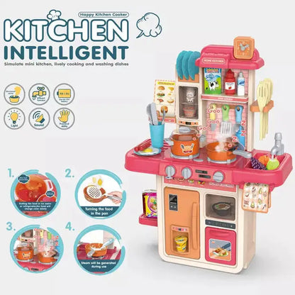 2024 New Arrival 42pcs Girl Role Pretend Play Preschool Spray Miniature Real Cooking Set Kitchen Toys for Kids Children