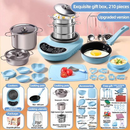 Children Cook Role Play Play House Toy Mini Real Potable Kitchen Appliance Kitchen Toy Set Play Toy Gifts for Children