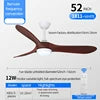 Modern Minimalism 3 Blades ABS LED Ceiling Fan Lamp Silent Remote Chandelier for Livingroom Dining Fan Light Adjustable Height