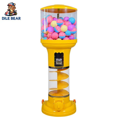 Cyclone Vending Machine Helical Gumball Dispenser Shatterproof Globe for Children Play Areas Indoor Parks Event Rentals