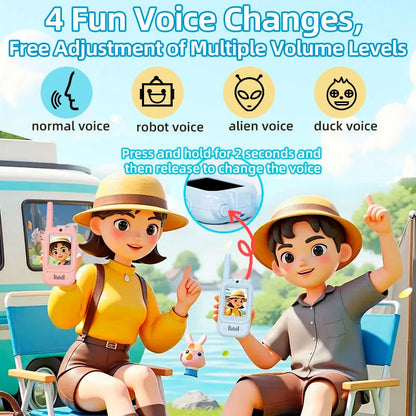 New Arrival Kids Video Walkie Talkie Two Way Radio 1500FT Range Voice for Children 3-12 Years Old's Christmas Birthday Outdoor