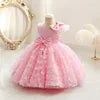 TPY0 Latest Satin Bow Formal Evening Dress Casual Spring Party Princess Gown Children Flower Girls Kids Wedding Dresses