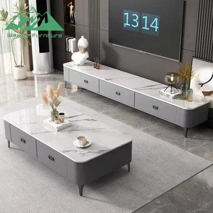 Modern Classic Solid Wood TV Cabinet Set | Eco-Friendly & Durable Living Room Furniture