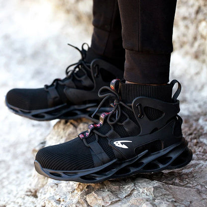 Breathable Men's Safety Work Boots Waterproof Non-slip EVA  Men Women Steel Toe Safety Shoes