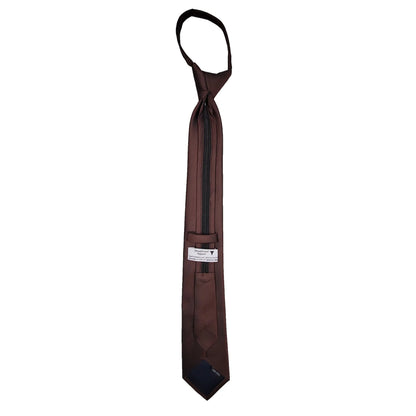 TD Solid Color Zipper Tie Elegant Accessories for Men