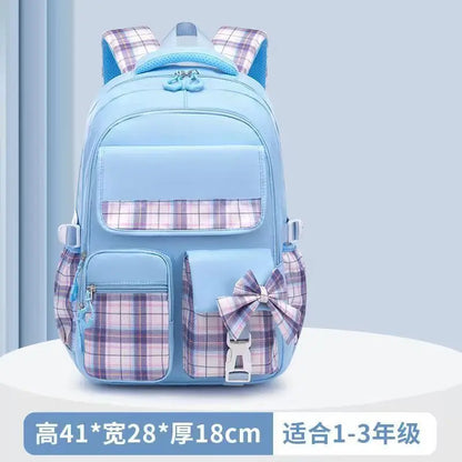 Wholesale Cute Bow Cartoon Backpack Large Capacity Relief Schoolbag Primary School Students Women Waterproof Zipper Children