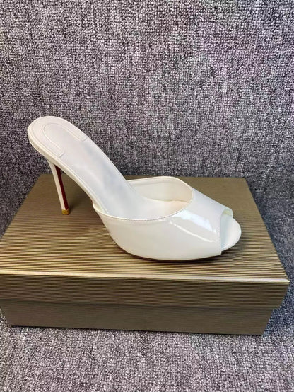 2026 Designer Luxury Red Bottom High Heels Black Leather Women Stilettos Comfortable Non-slip Dress Shoes Pointed Toe