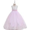 MQATZ Luxury Kids Evening Ball Gown Princess Sleeveless Solid Pattern Long for Birthday Party Prom Wholesale for Children LP-231