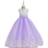 MQATZ Luxury Kids Evening Ball Gown Princess Sleeveless Solid Pattern Long for Birthday Party Prom Wholesale for Children LP-231