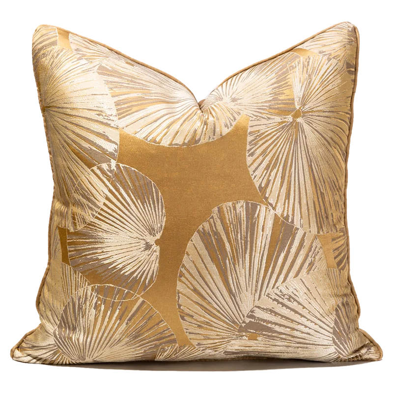 Khaki Leaf Design Cushion Cover 18x18 20x20inches Home Decor Throw Pillow Case  Cushion case for Livingroom