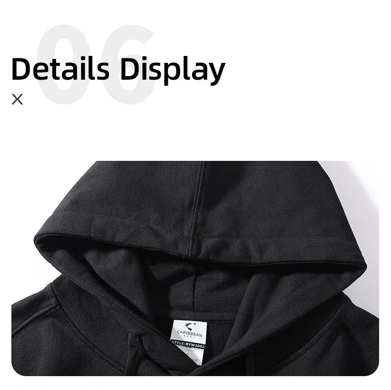 USA Warehouse Custom Unisex Cotton French Terry 260gsm Blank Sweatshirts Women's Men's Sweatshirts Hoodie  for Men
