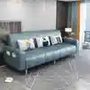 Modern Dual-Use Fabric Latex Sofa Bed Small House Foldable Three-Person Living Room Furniture for Simple Modern House