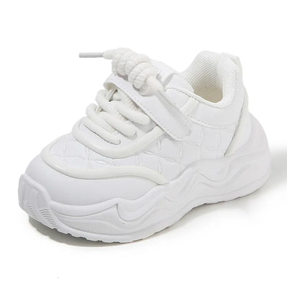 Fashion Kids Leather Shoes Lovely Children Outdoor Breathable Sneakers Sport Comfort Lightweight Casual Shoes