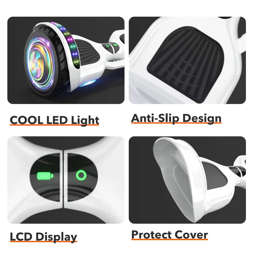 China Customized Two Wheel Smart Balance Electric Scooter 6.5/8/10 Inch Motors App Control 36V Electric Hoverboard for Kids 6-12