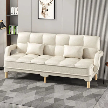 Bedroom Rental Room Fabric Sofa Small Family Living Room Multi-function Folding Sofa Bed