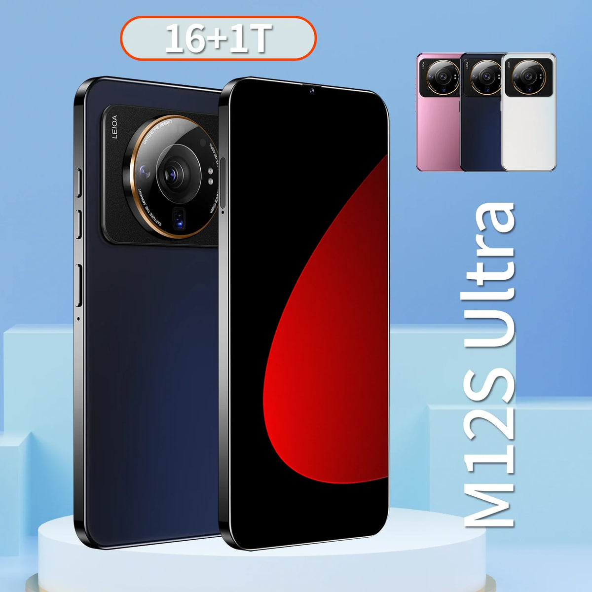High Quality Mobile Phone Big Screen Android OEM Cheap Smart Face and Fingerprint Phone Mobile M12S