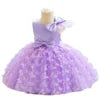 TPY0 Latest Satin Bow Formal Evening Dress Casual Spring Party Princess Gown Children Flower Girls Kids Wedding Dresses