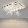 Modern Ceiling Fan Light Smart Bladeless Acrylic Ceiling Fan with Light for Home Led Fan Lamp for Indoor Bedroom Livingroom